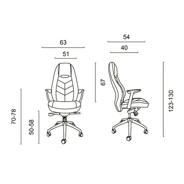 صندلی مدیریتی MF860S داتیس — تصویر ۳
