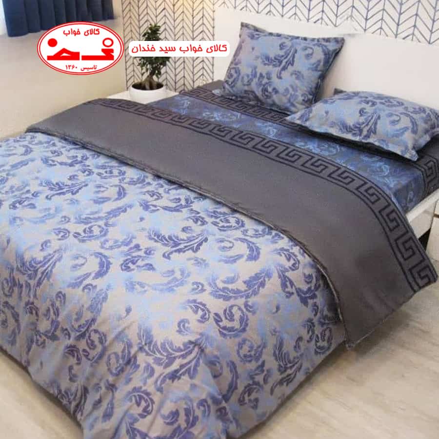 ملحفه یک نفره 3 تکه دنیز آبی
