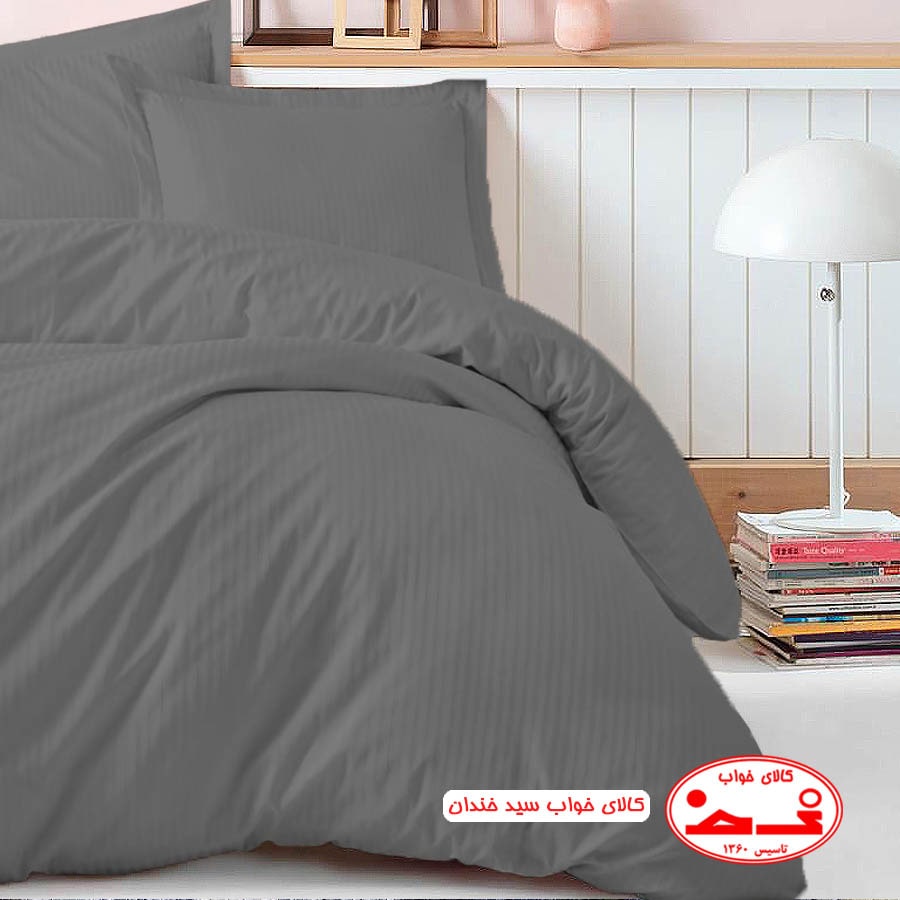 ست کاور لحاف یک نفره خاکستری