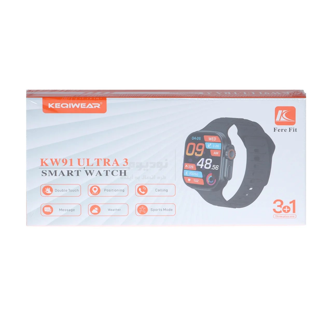 ساعت هوشمند KEQIWER مدل KW91 Ultra 3 – طلایی — تصویر ۵