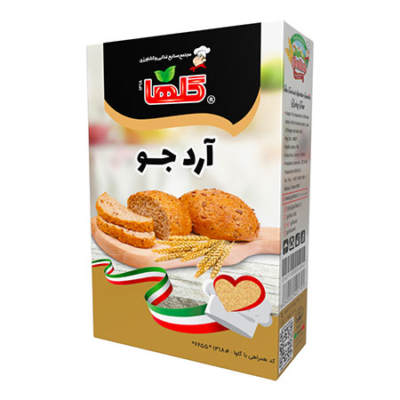 آرد جو گلها مدل جعبه مقدار 200 گرم