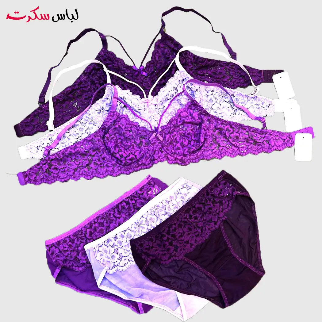 ست شورت و سوتین توری فنردار ls0717 — تصویر ۲