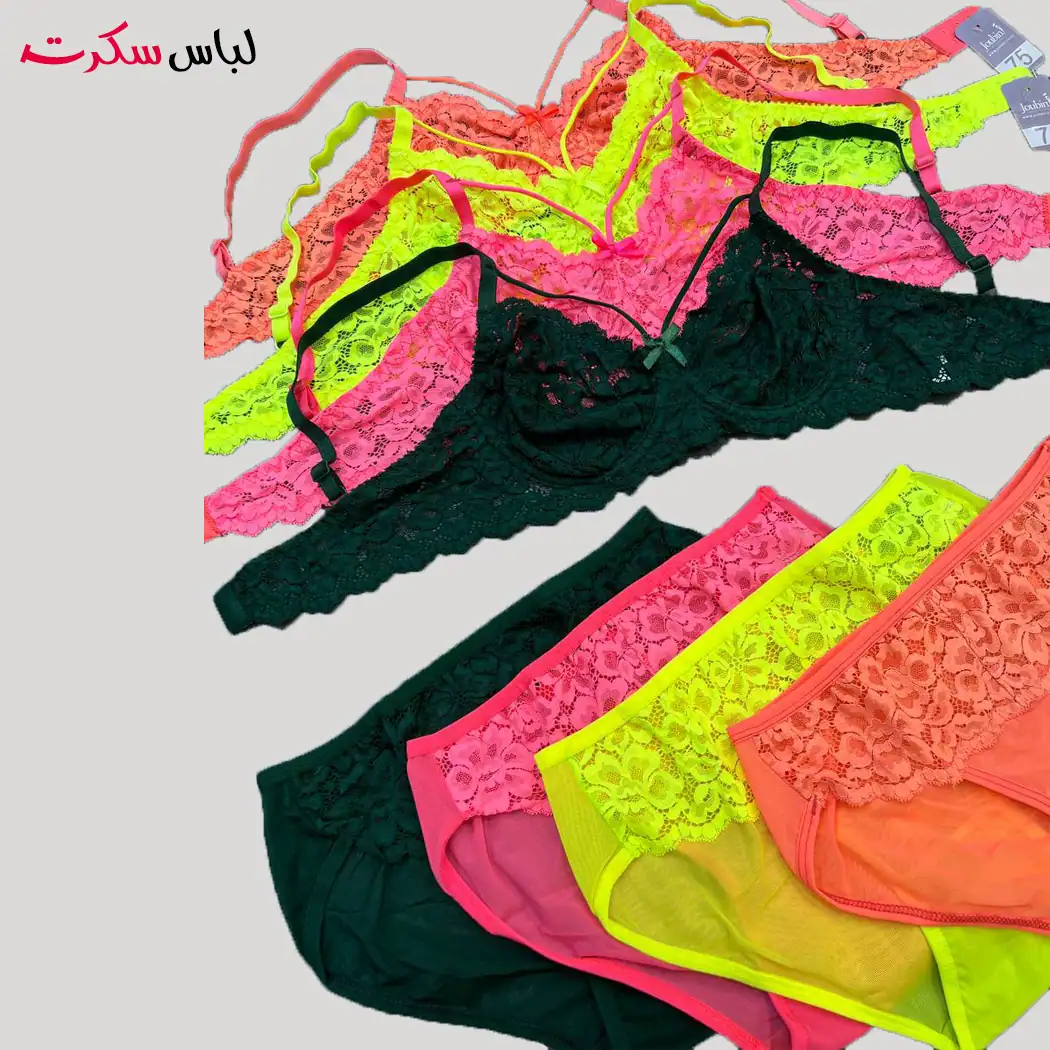 ست شورت و سوتین توری فنردار ls0717 — تصویر ۷
