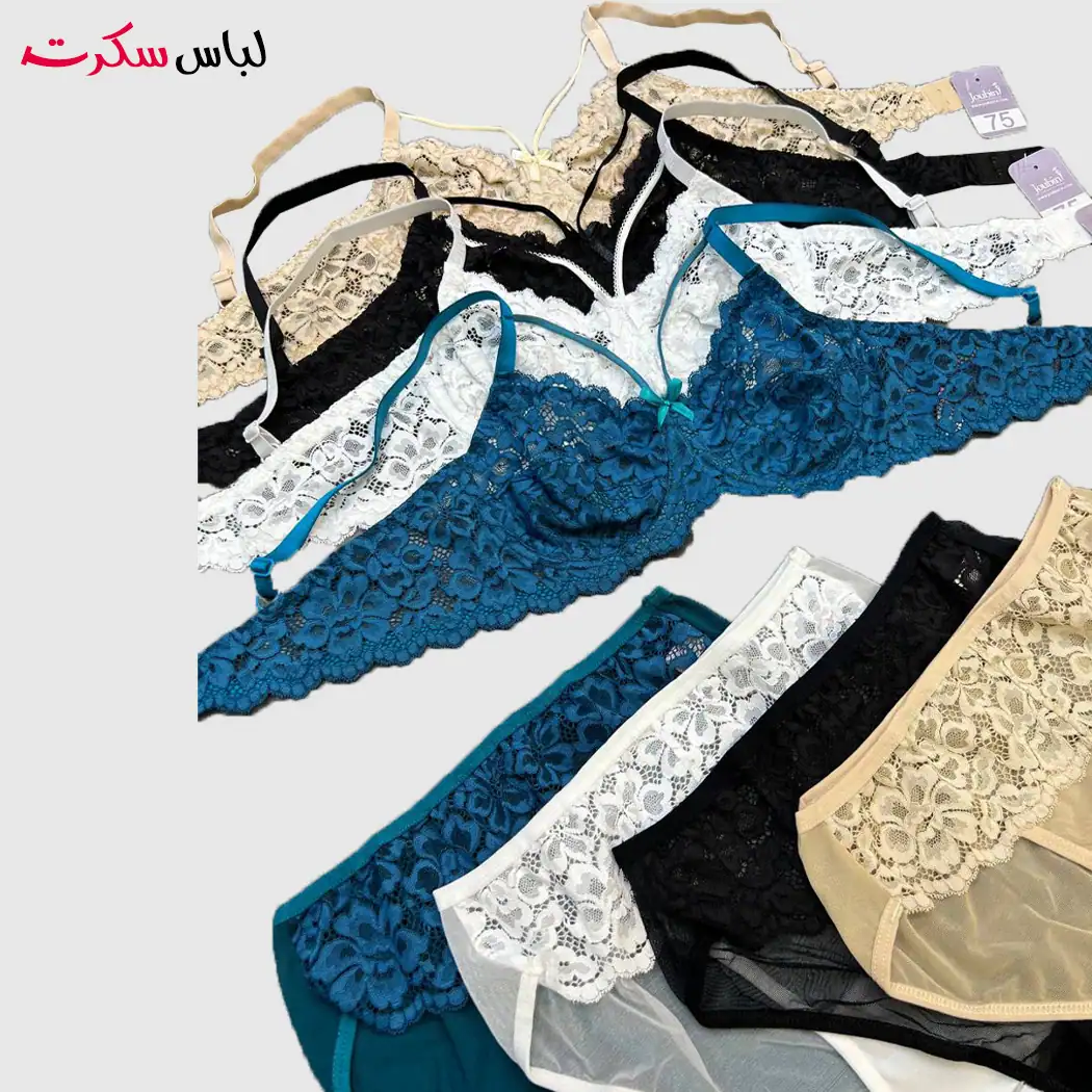 ست شورت و سوتین توری فنردار ls0717 — تصویر ۴