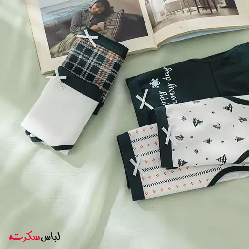 شورت نخی سایز بزرگ بسته 2 عددی lsb003 — تصویر ۴