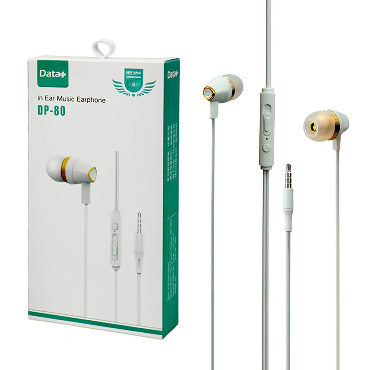 هندزفری با سیم Data Plus مدل DP-80 – سفید – DST (گارانتی شش ماهه)