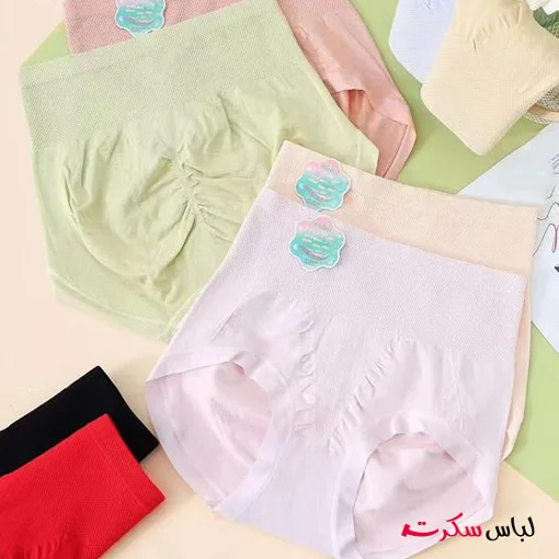 شورت گنی فاق بلند زنانه نخی ls2938 — تصویر ۳