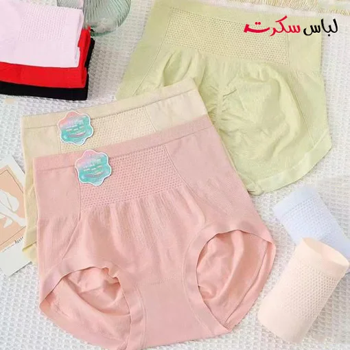 شورت گنی فاق بلند زنانه نخی ls2938 — تصویر ۲