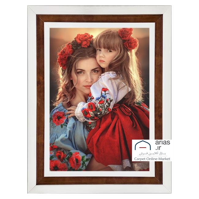 تابلو فرش ماشینی عمودی مهر خواهرانه کد T20202M