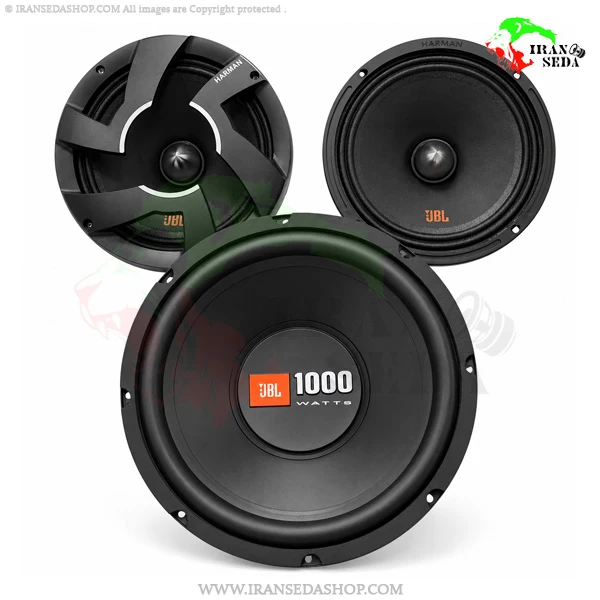 پک سیستم صوتی خودرو JBL شامل میدرنج Club 892F بسته دو عددی و ساب ووفر 12 اینچ مدل CS 1214 بسته یک عددی