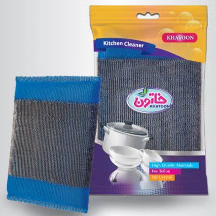 پد ظرفشویی چهار گوش زبر (خاتون)
