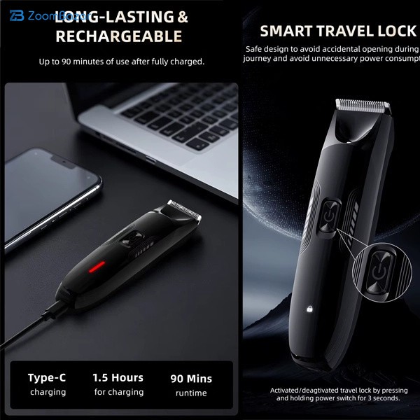 ماشین اصلاح موی سر و بدن شارژی شیائومی انشن مدل Enchen Spark 3 — تصویر ۶