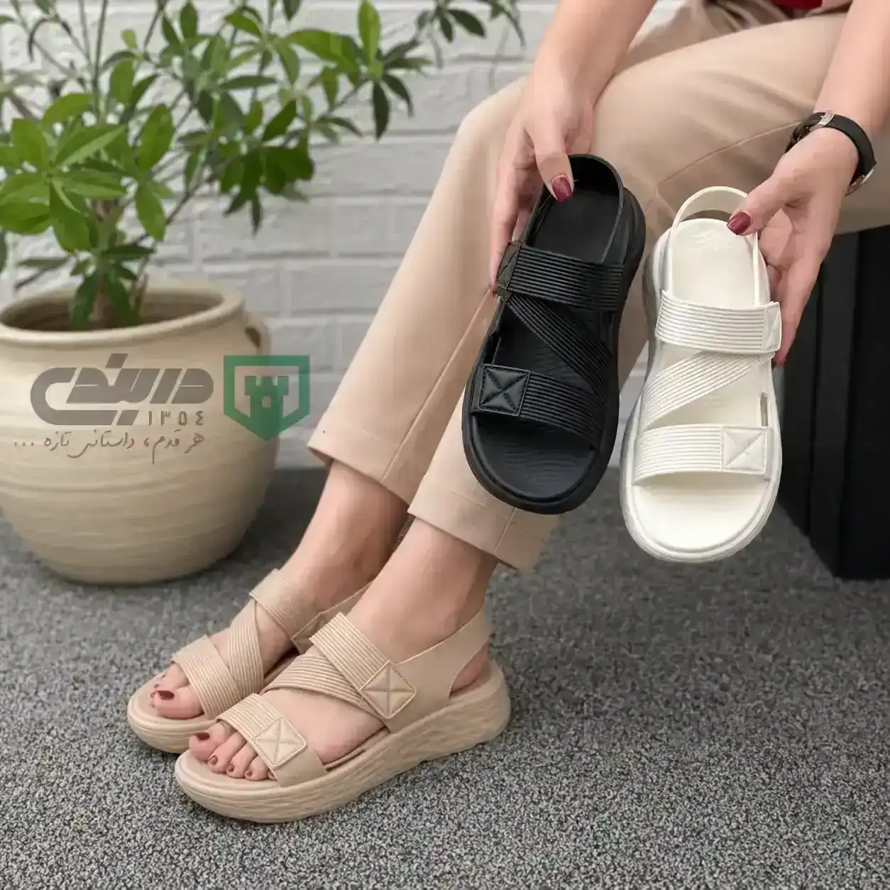 صندل رکابدار زنانه مدل ترلان