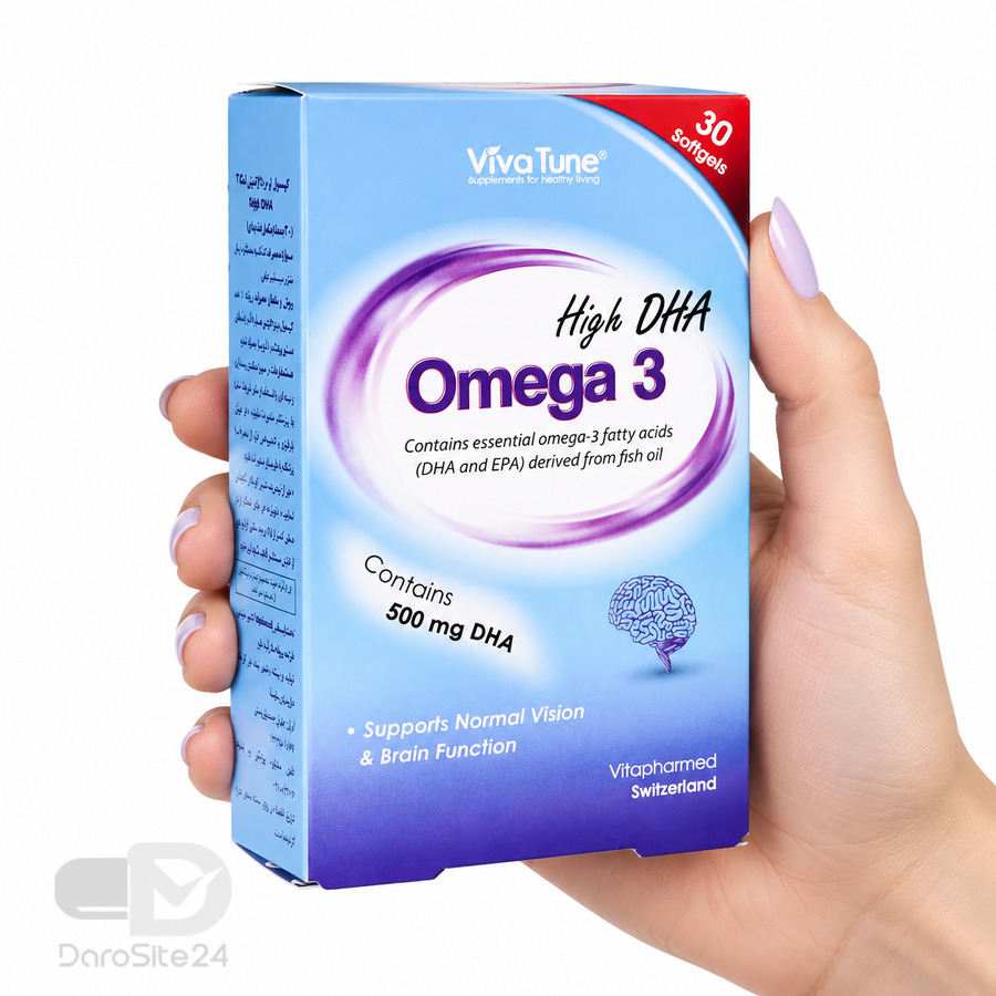 کپسول نرم ژلاتینی امگا 3 مدل High DHA ویواتیون 30 عدد