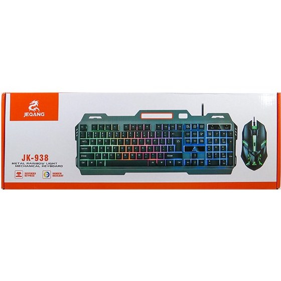 کیبورد و ماوس گیمینگ جکنگ مدل JK938 – RGB و ارگونومیک — تصویر ۴