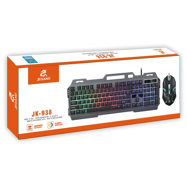 کیبورد و ماوس گیمینگ جکنگ مدل JK938 – RGB و ارگونومیک — تصویر ۶