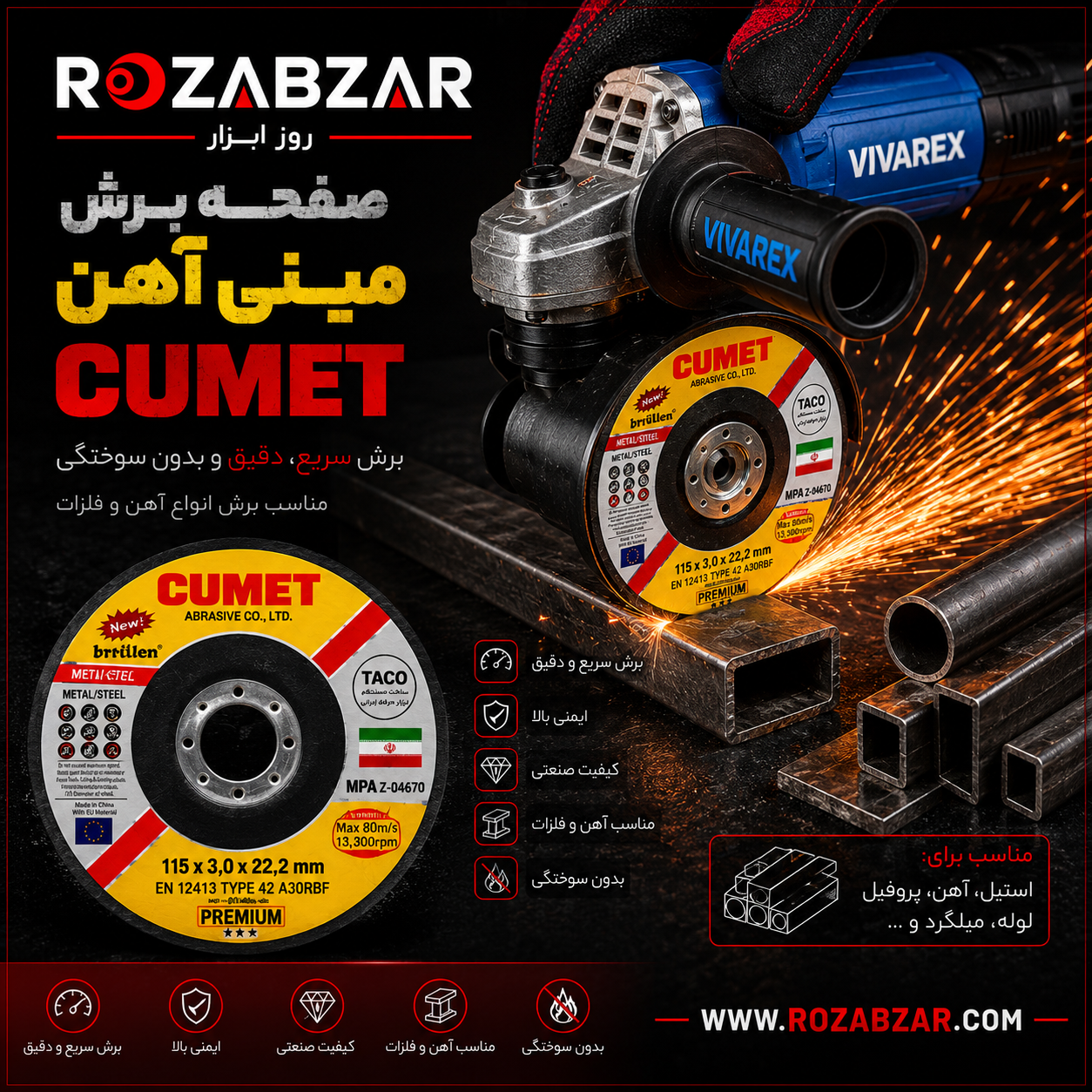 صفحه برش آهن مینی کومت | cumet — تصویر ۲