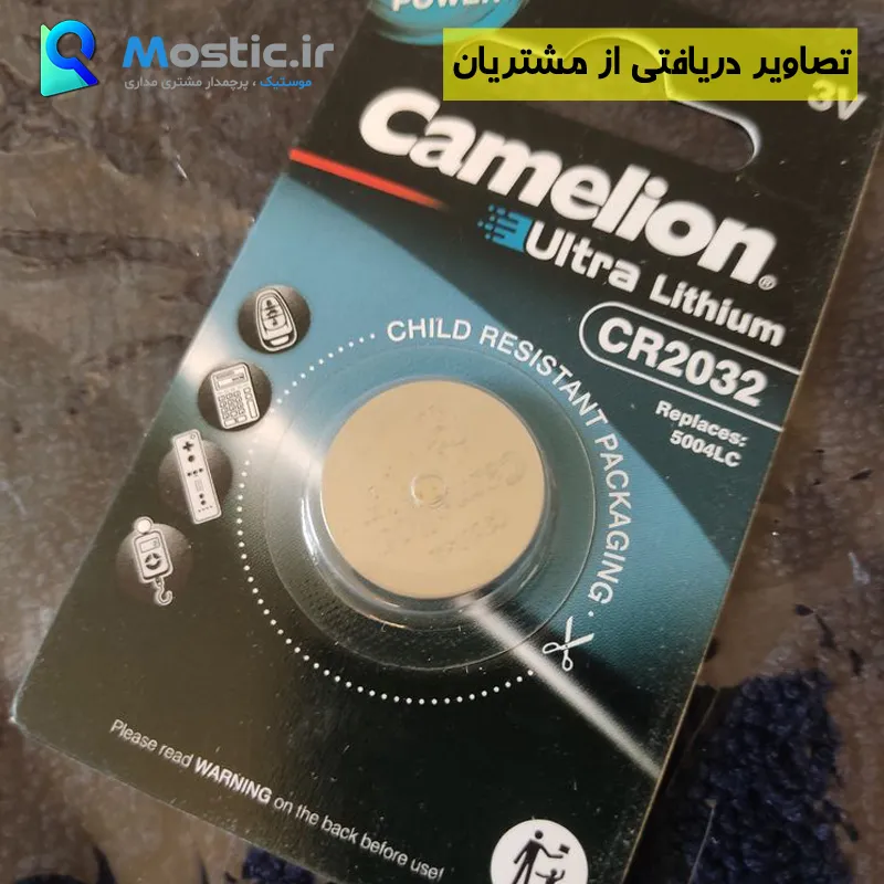 باتری سکه ای لیتیوم 3 ولت کملیون کد CR2032 — تصویر ۳