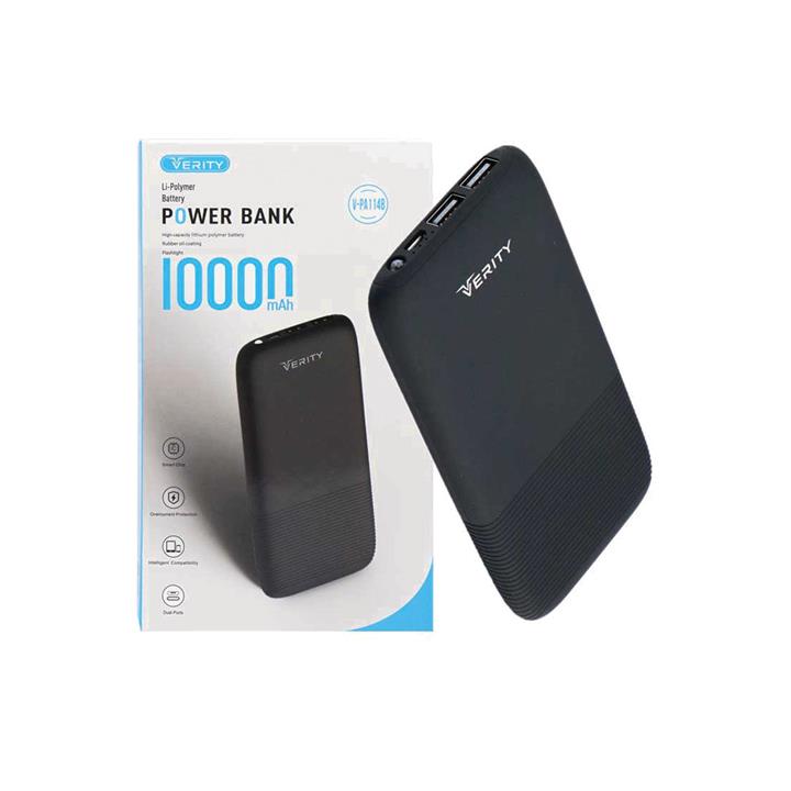 شارژر همراه وریتی مدل VERITY V-PA114B ظرفیت ۱۰۰۰۰ میلی آمپر ساعت — تصویر ۳