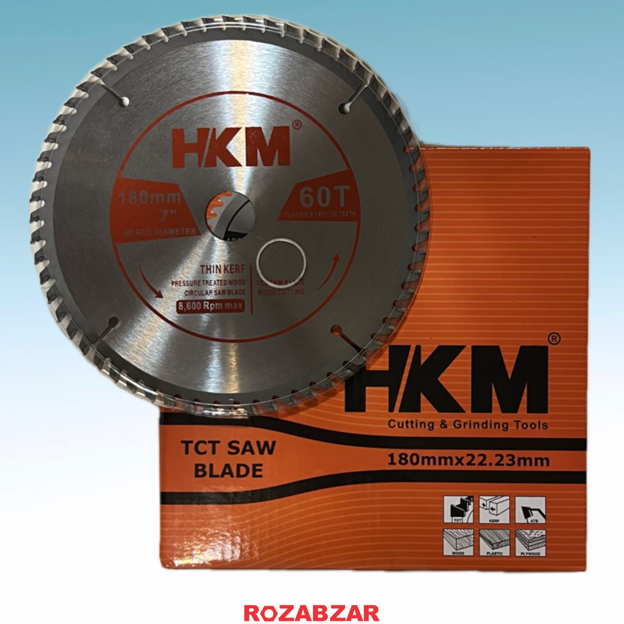 تیغ اره الماسه چوب بر HKM سایز 180 — تصویر ۲