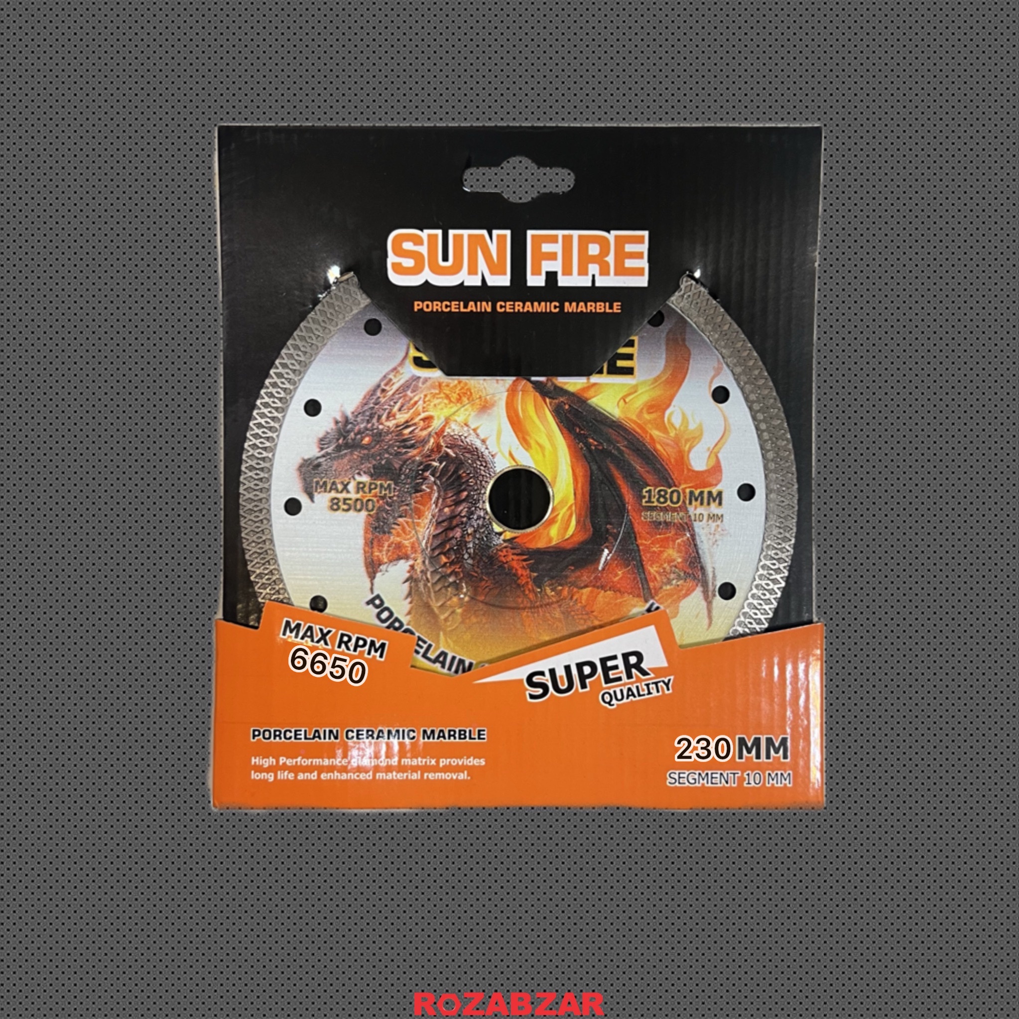 صفحه پرسلان بر بزرگ 230 سان فایر sun fire — تصویر ۲