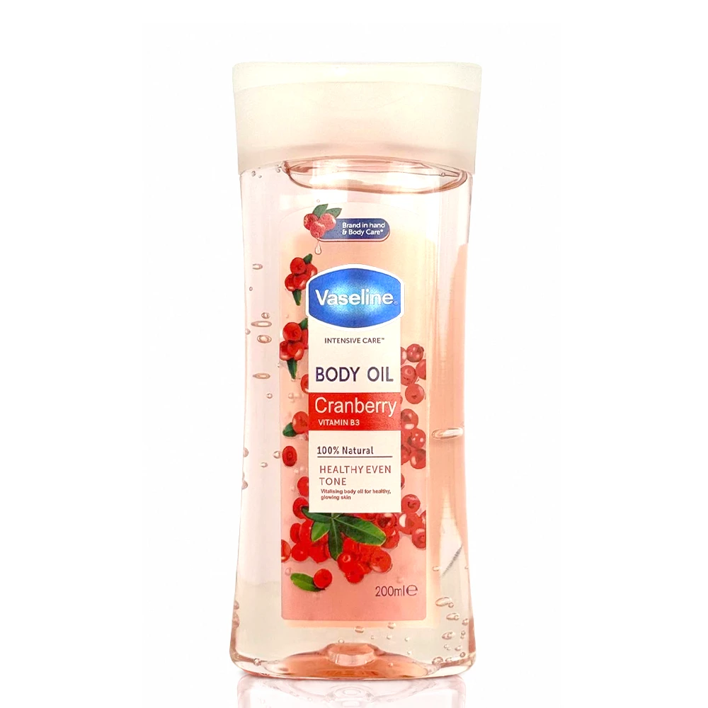 روغن بدن ژله‌ای وازلین مدل Cranberry حاوی ویتامین B3 رایحه زغال اخته حجم 200 میلی‌لیتر — تصویر ۲