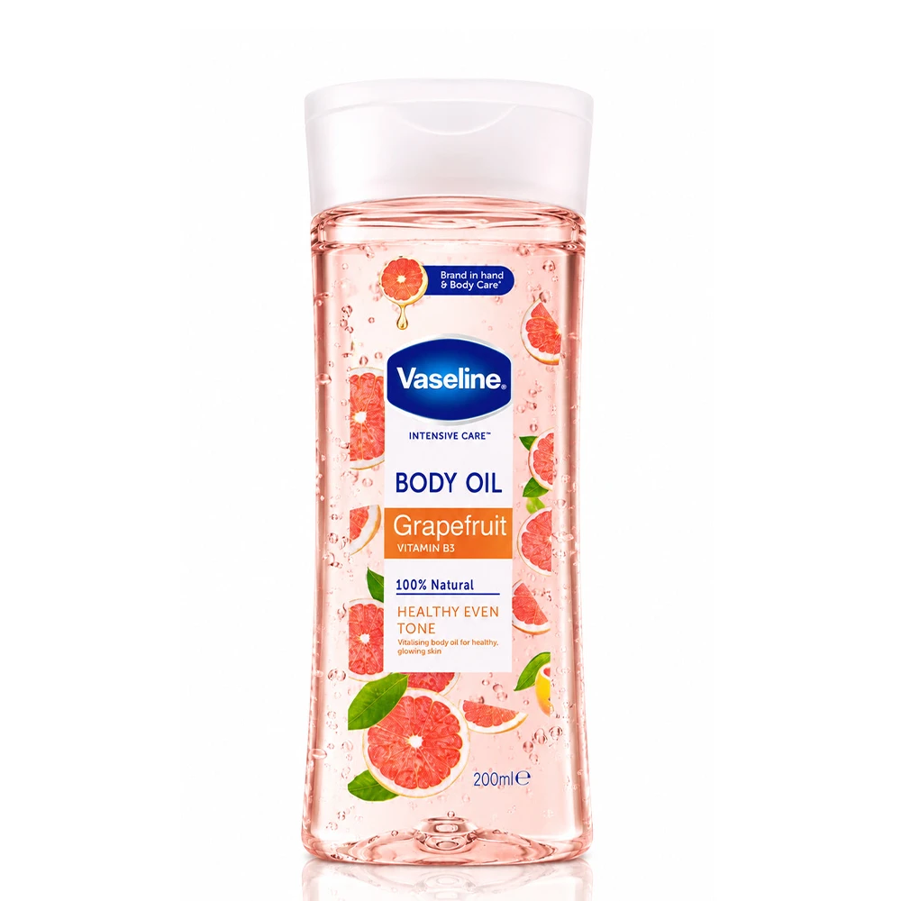 روغن بدن ژله‌ای وازلین مدل Grapefruit حاوی ویتامین B3 رایحه گریپ‌فروت حجم 200 میلی‌لیتر — تصویر ۲