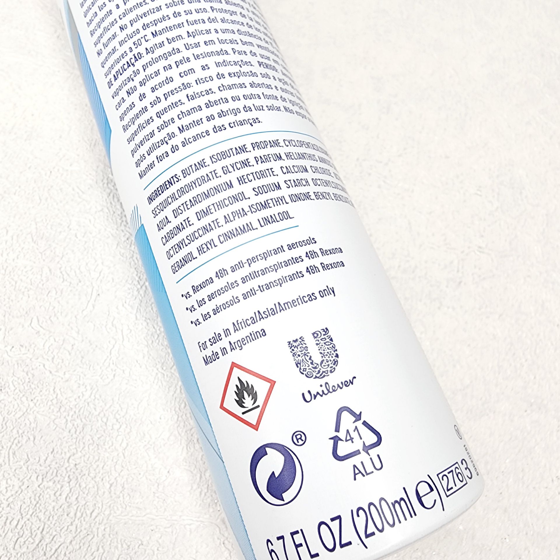 اسپری بدن آرژانتینی رکسونا Rexona مدل COTTON DRY — تصویر ۴