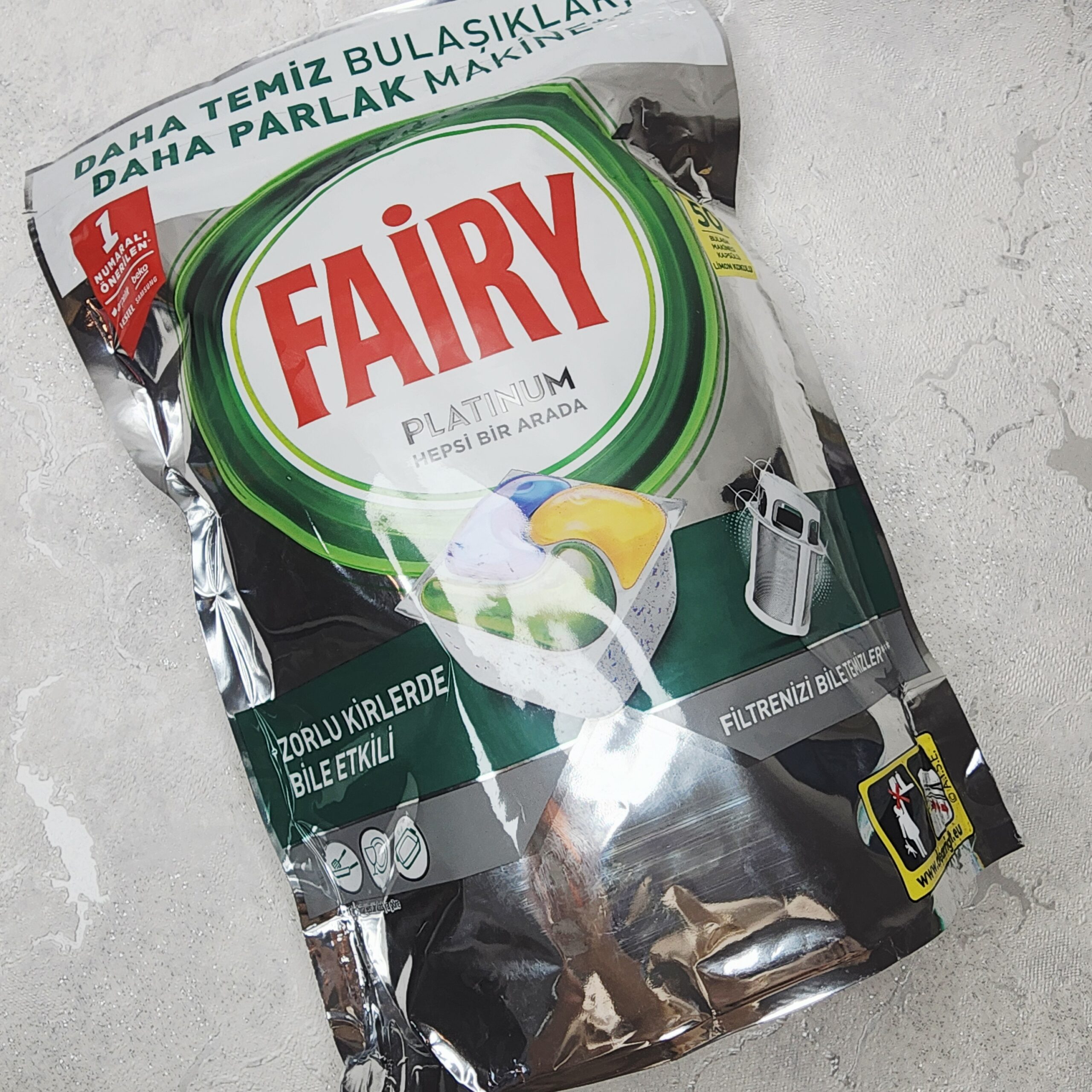 قرص ماشین ظرفشویی فیری پلاتینیوم (Fairy Platinum) – بسته ۵۰ عددی — تصویر ۳