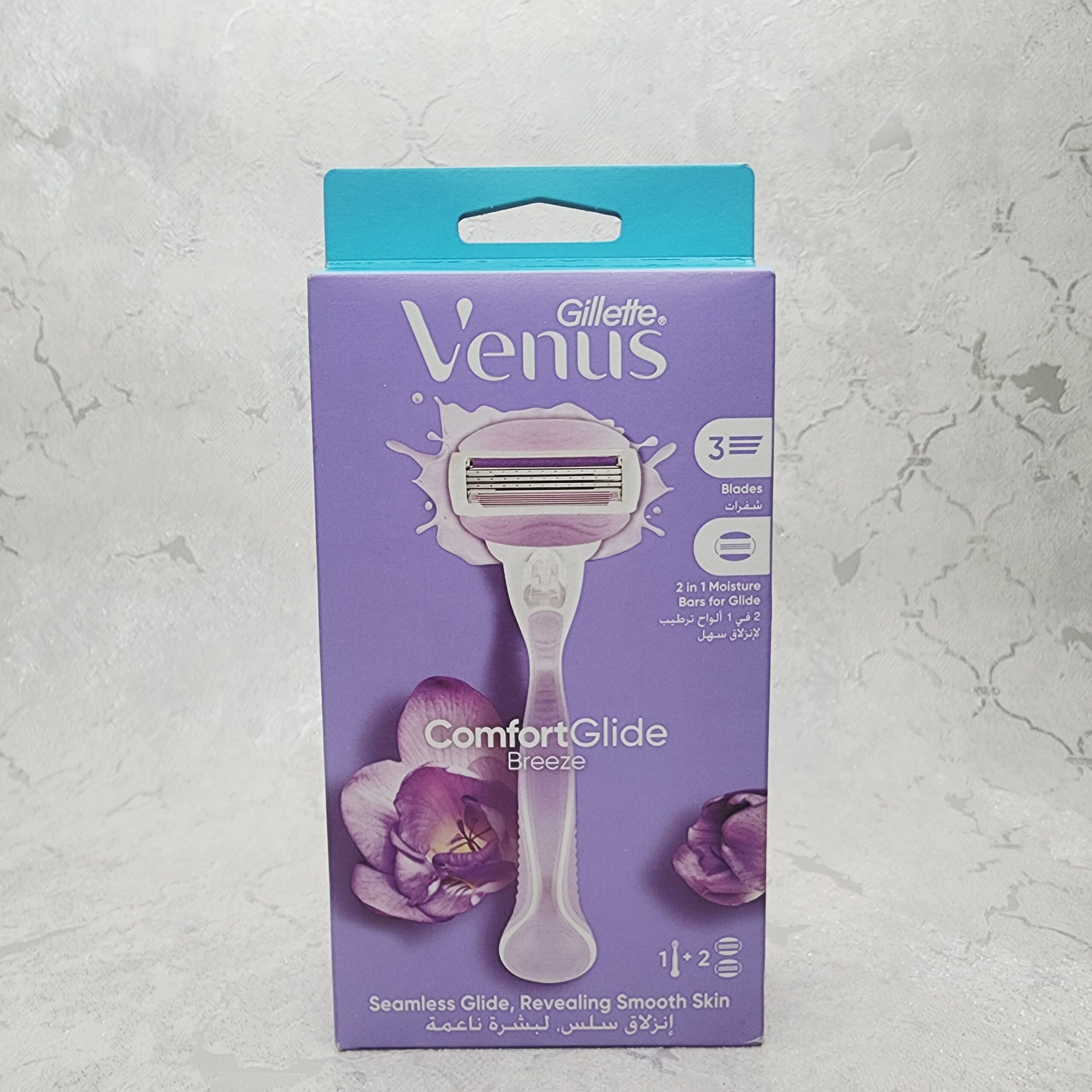 خودتراش 3 تیغه ژیلت ونوس مدل ComfortGlide Breeze یک عدددسته با دوعدد یدک