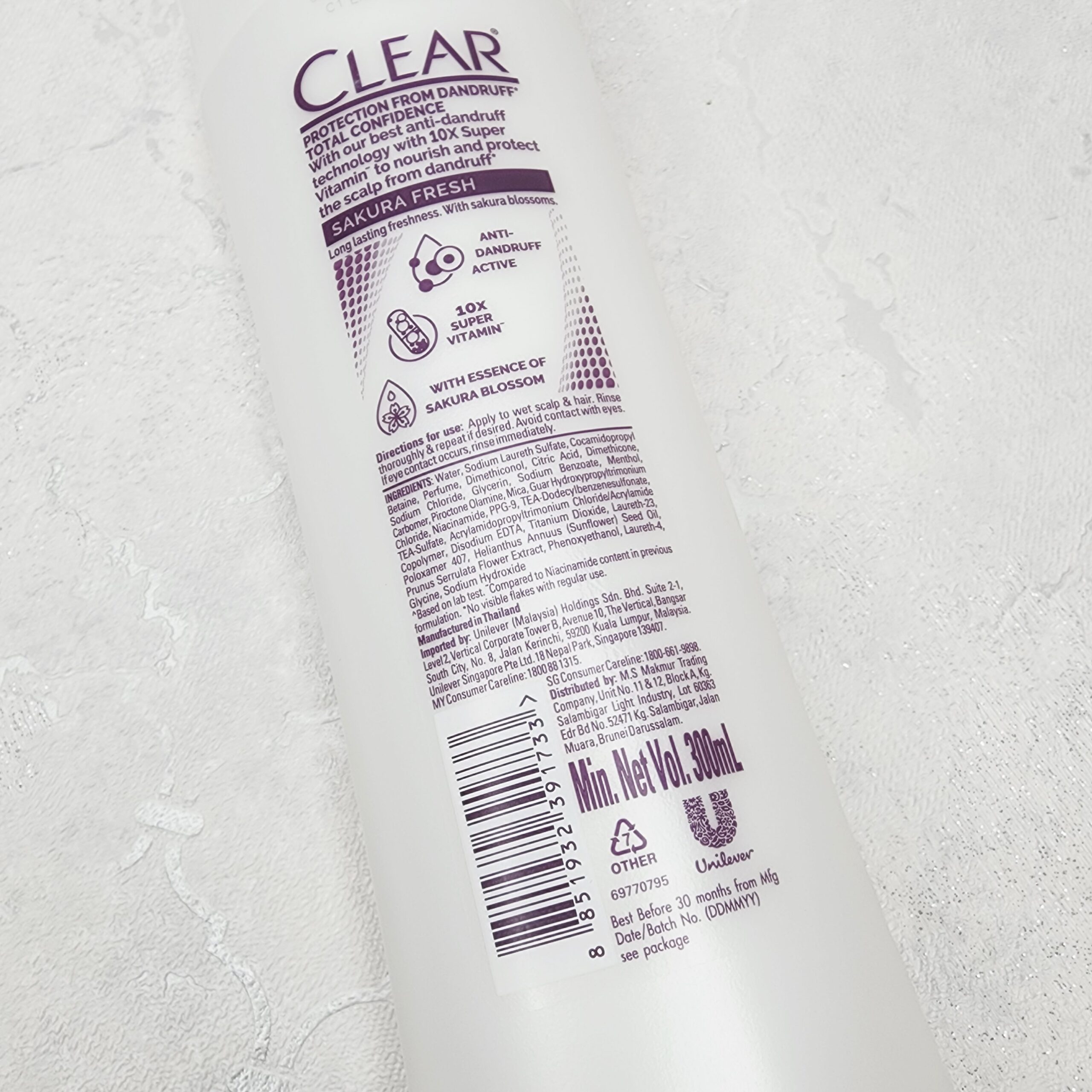 شامپو ضد شوره کلیر clear مدل ساکورا فرش sakura freshزنانه تایلندی — تصویر ۴