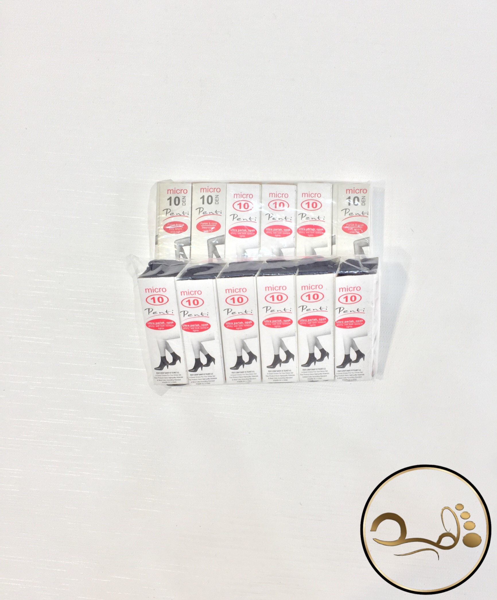 جوراب نیمساق زنانه برند Penti طرح شیشه ای کف دار (12 جفتی) — تصویر ۲