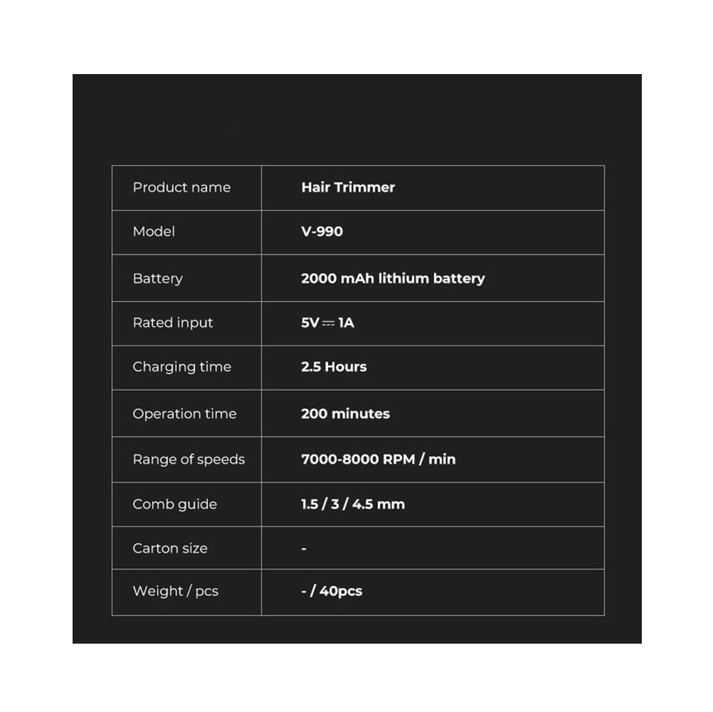ماشین اصلاح VGR مدل V-990 — تصویر ۸