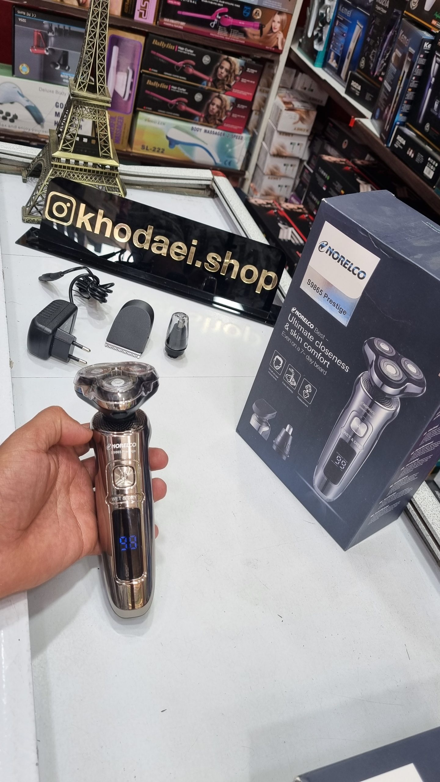 ماشین اصلاح سه کاره نورلکو مدل NORELCO S9865 PRESTIGE اورجینال — تصویر ۲
