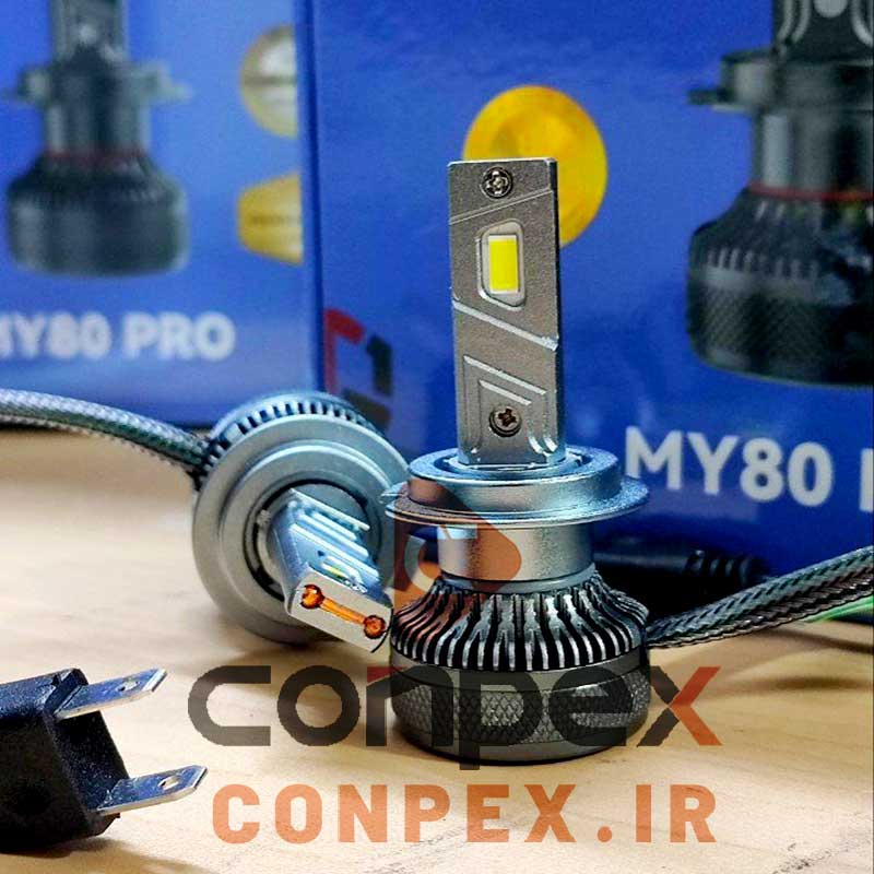 هدلایت خودرو MY 80 PRO (پایهH7 H1 H4) توبیز چیپ CSP، اورجینال | گـارانتی(2عددی) — تصویر ۳