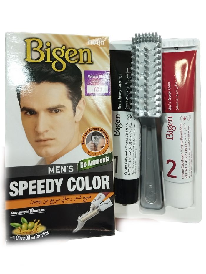کیت رنگ موی مردانه بیگن مدل اسپیدی کالر شماره BIGEN 101 حجم 80 میل