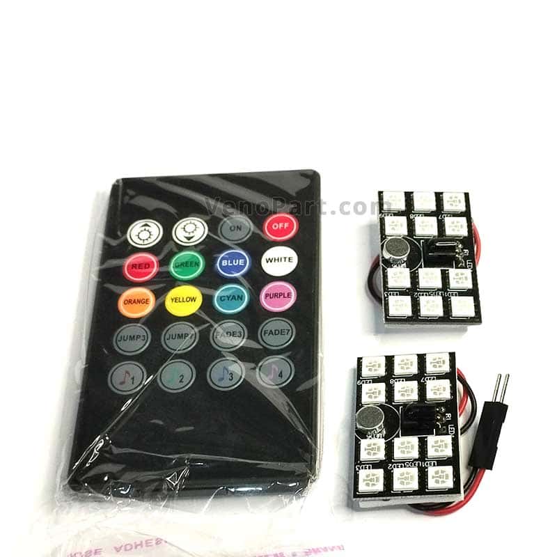 چراغ سقفی ریموت دار RGB با 24 SMD — تصویر ۵
