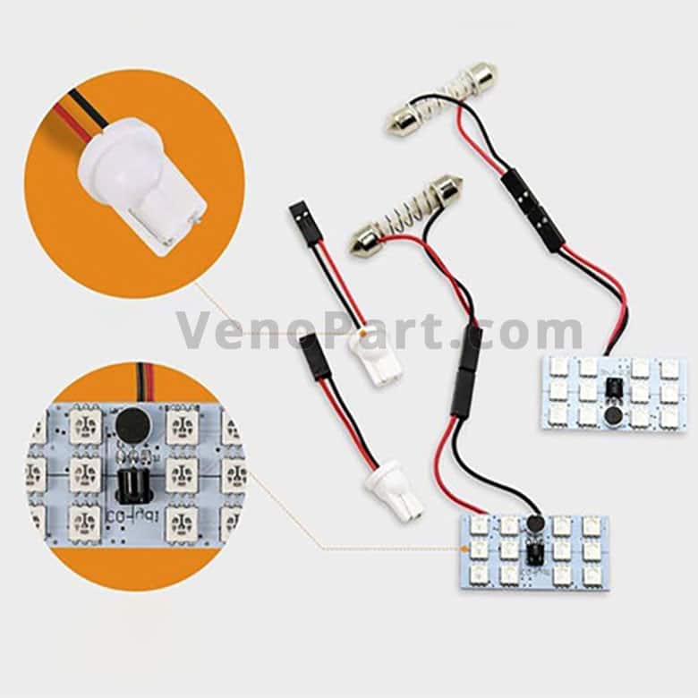 چراغ سقفی ریموت دار RGB با 24 SMD — تصویر ۶