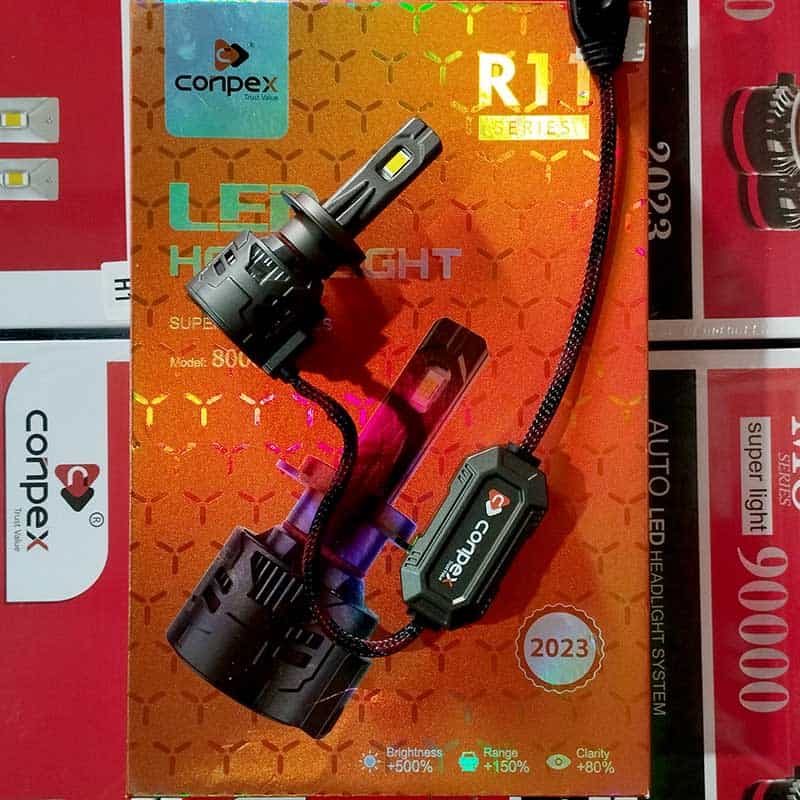 هدلایت کانپکس Conpex R11 پایه H1وH7 ،H4 با توان 200 واتی CSP اورجینال | گارانتی (2عددی) — تصویر ۶