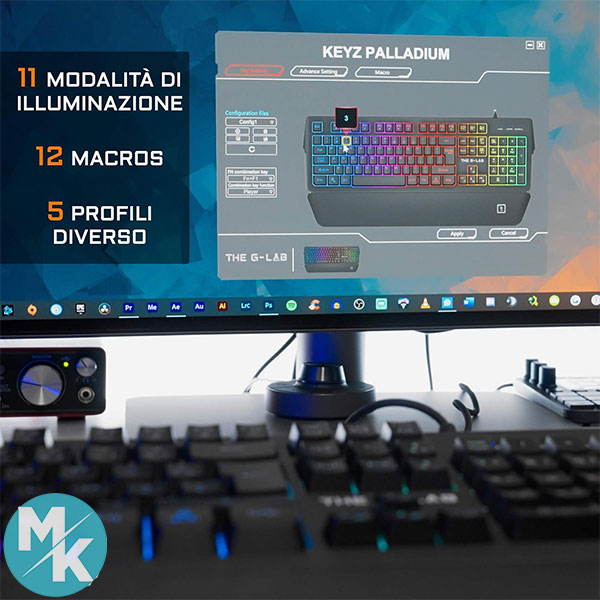 کیبورد گیمینگ برند The G-Lab مدل Keyz PALLADIUM — تصویر ۲