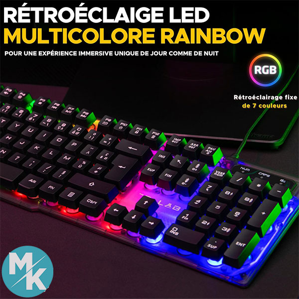کیبورد گیمینگ برند The G-Lab مدل Keyz Neon — تصویر ۶
