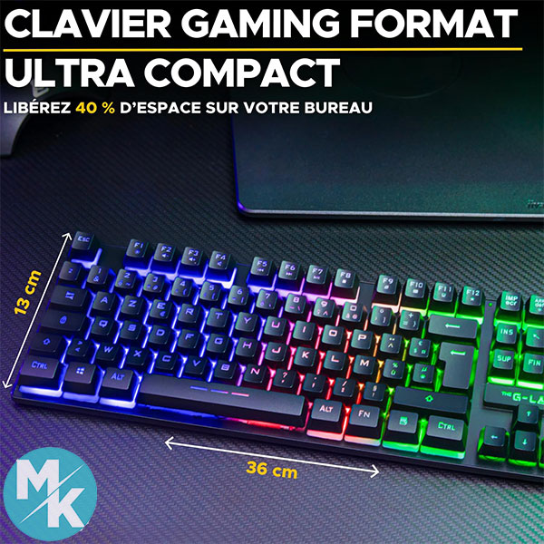 کیبورد گیمینگ برند The G-Lab مدل Keyz Caesium TKL WL — تصویر ۶