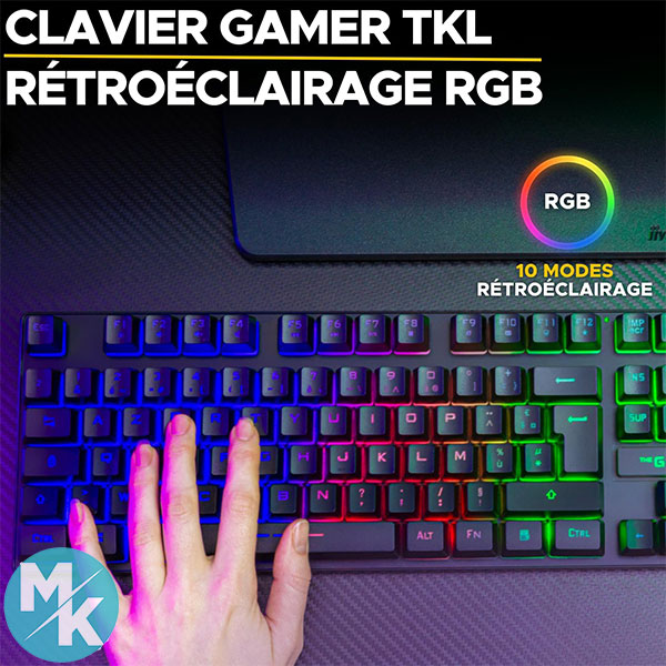 کیبورد گیمینگ برند The G-Lab مدل Keyz Caesium TKL WL — تصویر ۴