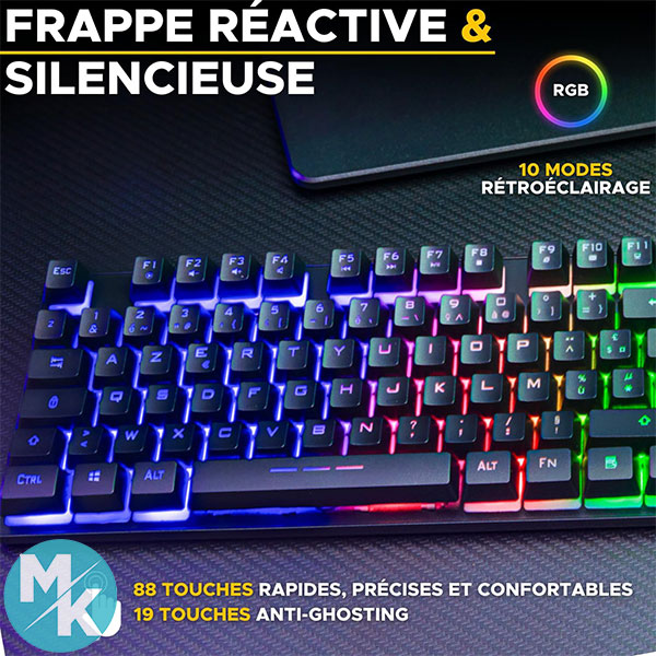 کیبورد گیمینگ برند The G-Lab مدل Keyz Caesium TKL WL — تصویر ۲