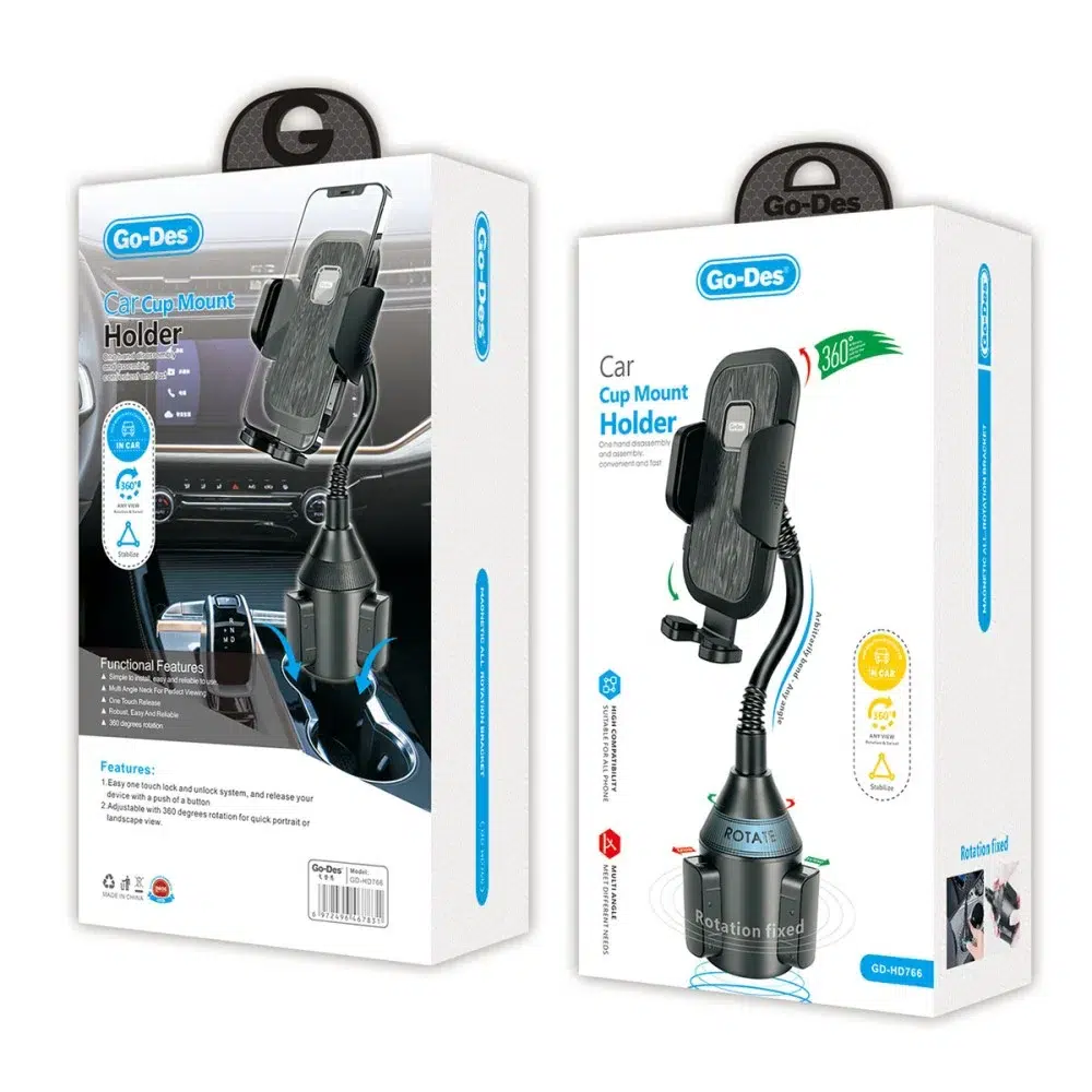پایه نگهدارنده موبایل گودس مدل GO-DES GO-HD766 | هولدر ایمن و قابل تنظیم برای خودرو — تصویر ۳