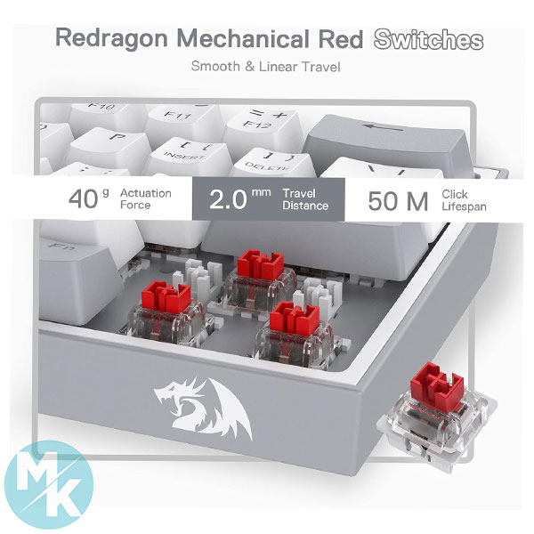 کیبورد گیمینگ برند Redragon مدل K617-RGB — تصویر ۷