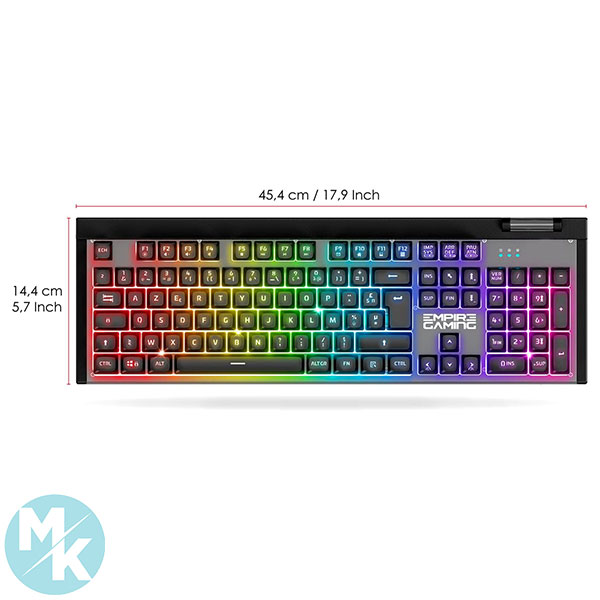 کیبورد گیمینگ بی سیم برند EMPIRE GAMING مدل RF-K308 — تصویر ۶