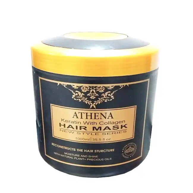 ماسک مو کراتین Athena Keratin whit Collagen حجم 1000 میلی لیتر