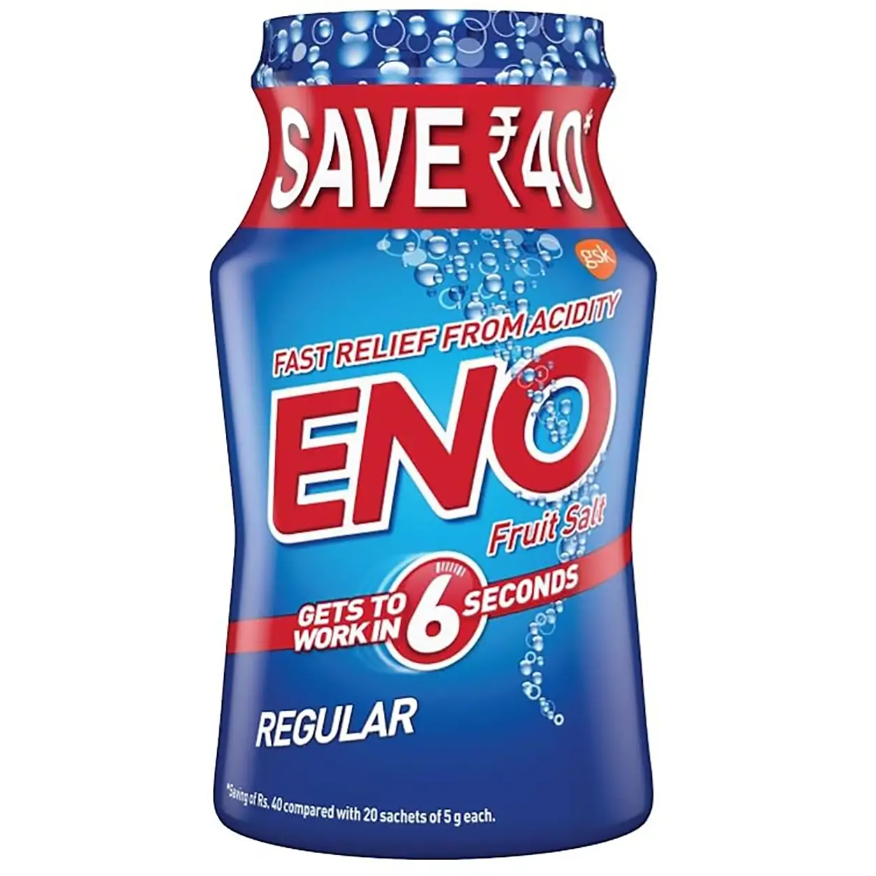 نمک میوه ضد اسید معده انو (اینو) رگولار 100 گرمی Eno orange Regular salt