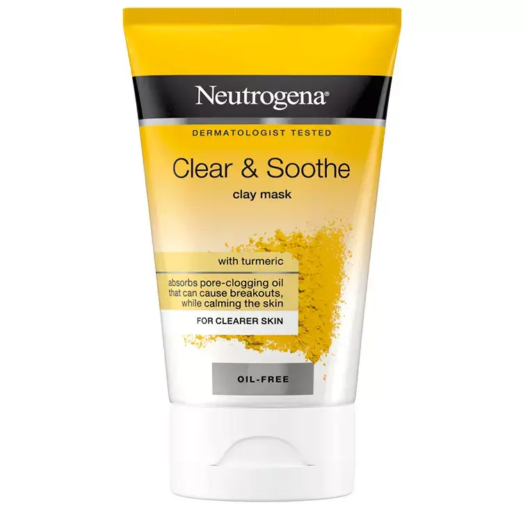 ماسک صورت نوتروژینا حاوی خاک رس و زردچوبه فرانسوی 50 میل Neutrogena Clear & Soothe Clay mask